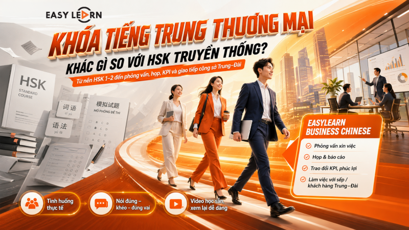 Khóa Tiếng Trung thương mại Easylearn có gì khác so với các khóa HSK truyền thống?